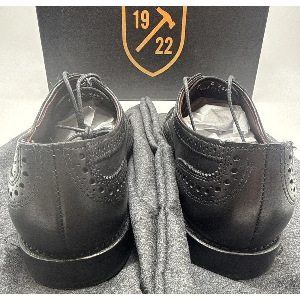 Allen Edmonds Jefferson 2.0 Wingtip Oxfords Black Mens 7 E Dust Bags